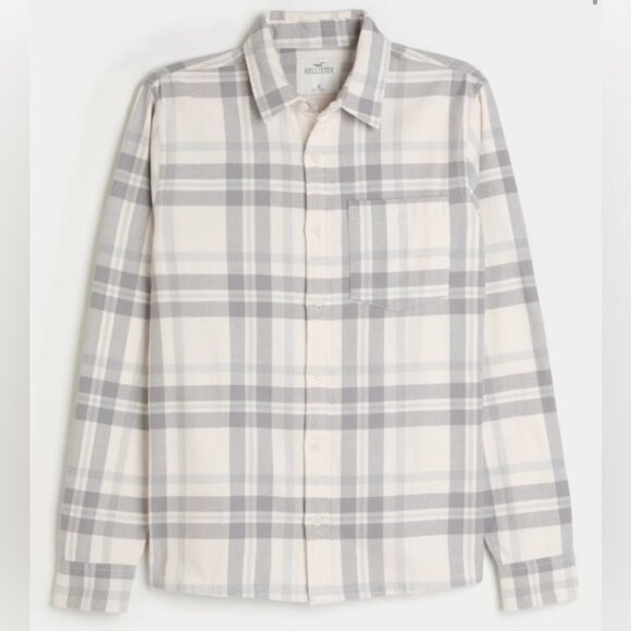 Men's HOLLISTER Flannel Button-Through Shirt | Size Small - Picture 1 of 7